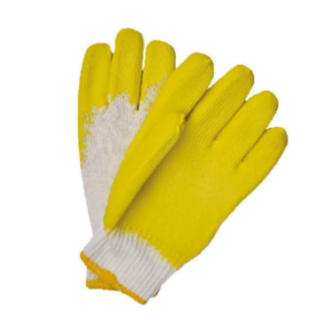 Guantes hilaza latex amarillo