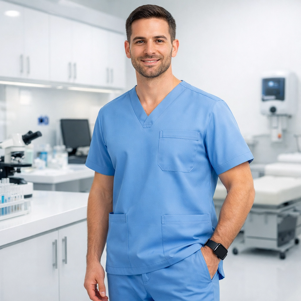 Uniforme en tela antifluidos